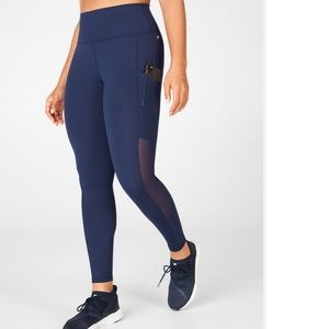 Fabletics Powerhold High Rise Mesh Panel Leggings